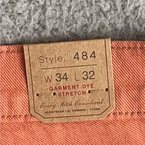 J. Crew 484 Slim-fit garment-dyed five-pocket pant Dusty Orange Sz 32x32 & 34x32 - Picture 8 of 12